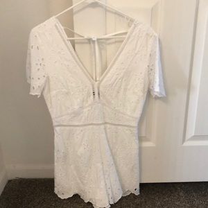 White lace romper!